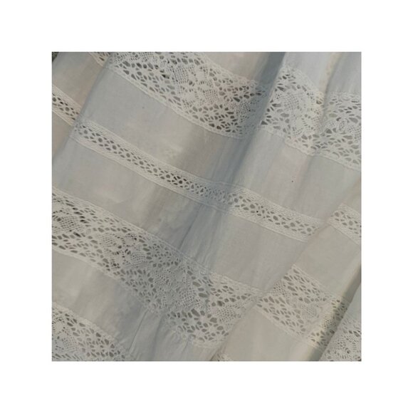 NWT LoveShackFancy Edie White Maxi Cotton Dress W/ Embroidery Lace Trims - Picture 12 of 12